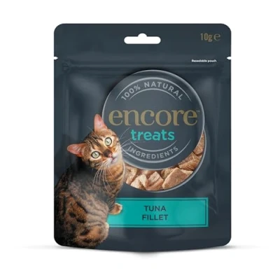 Image of Encore 100% Natural Freeze Dried Tuna Fillet Cat Treats, Grain Free Healthy Snacks 12x10g