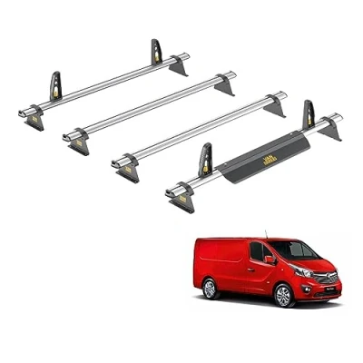 Image of Van Guard Roof Rack for Vauxhall Vivaro (2014 2019) 4 Bars + Load Stops [Only Suitable Standard Models] Ulti Bar VG315