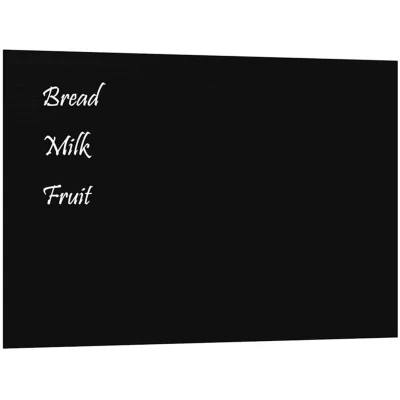 Image of vidaXL Wall mounted Magnetic Board Black 60x40 cm Tempered Glass