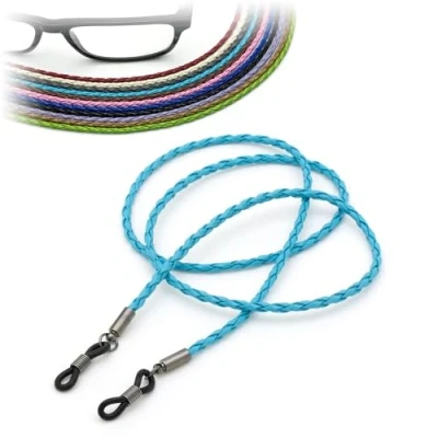Image of CKB LTD Light Blue PU Leather Spectacle Glasses Strap Sunglasses Cord Holder Neck Lanyard String 70cm, 1 Piece