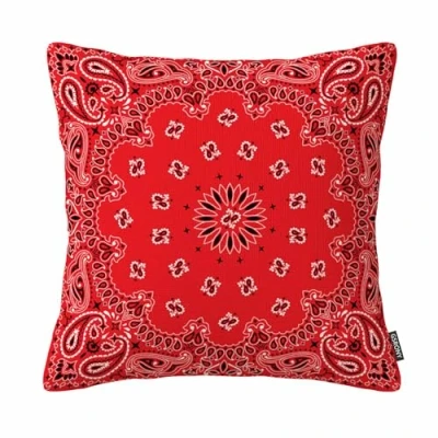 Image of GSRONY Bandana Throw Pillow Covers Red Western Cushion Case Home Decor Pillowcase 18x18 Inches