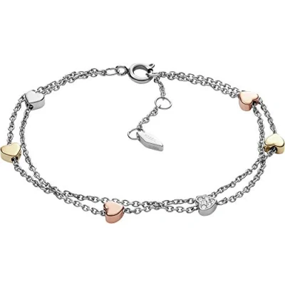 Image of Fossil Vintage Motifs Bracelet silver/roségold/goldcoloured, Women&#039;s, Size: One Size, Silver/roségold/gold coloured