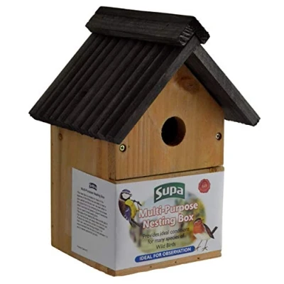 Image of Supa Wild Bird Multi Purpose Nesting Box Can Be Either Open Fronted Or A Traditional Nest Suitable For Many Different Species Of Garden Birds