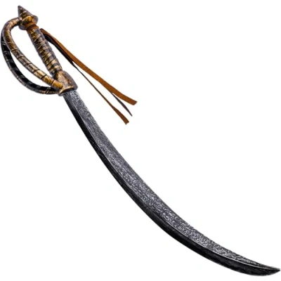 Image of Pirate Cutlass Toy Sword 67cm (26.38&quot;) Cosplay Antique Effect, Halloween Fancy Dress Prop Accessory, Medieval Weapon Buccaneer (One Sword)