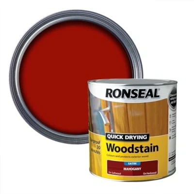 Image of Ronseal Quick Drying Woodstain Mahogany Satin 2.5L