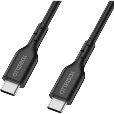 Image of OtterBox Standard USB C to PD Fast Charge Cable, Flex Tested and Durable, Charging Cable for Smartphone Tablet, 1M, Black, Non Retail Packaging