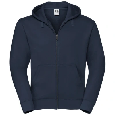Image of Russell Athletic Mens Authentic Full Zip Hooded Sweatshirt / Hoodie (French Navy) Multicolour Size Small