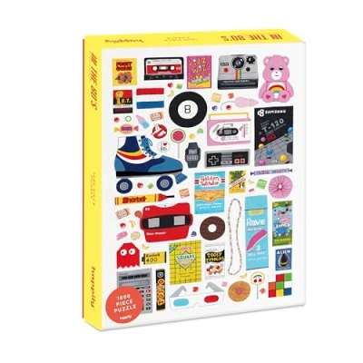 Image of In the 80s 1000 Piece Jigsaw Puzzle for Adults Premium 100% Recycled Board Retro Gifts Happily Puzzles