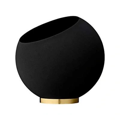 Image of AYTM Globe flower pot, Ø 21 cm, black, aluminium, steel