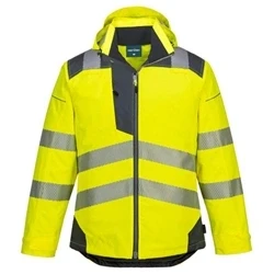 Image of Portwest PW3 Hi Vis Winter Jacket Yellow/Grey Large