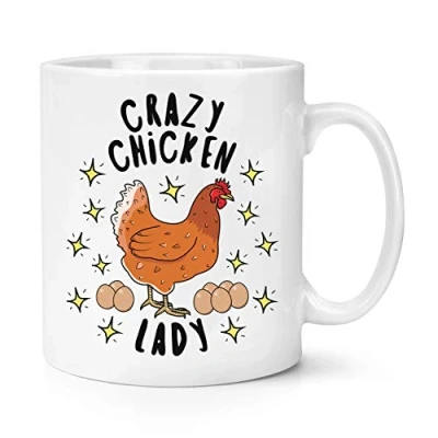 Image of Crazy Chicken Lady Stars 10oz Mug Cup