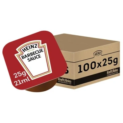 Image of Heinz BBQ Sauce, 25 g (Pack of 100)