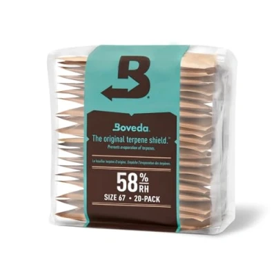 Image of Boveda 58% Two Way Humidity Control Packs for Storing 1 lb Size 67 20 Pack Moisture Absorbers Storage Containers Humidifier Hydration Packets in Resealable Bag