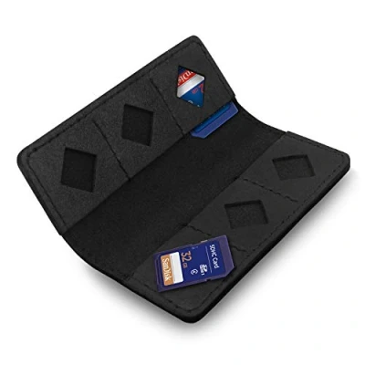 Image of MegaGear Leather SD Card Holder Black, One size