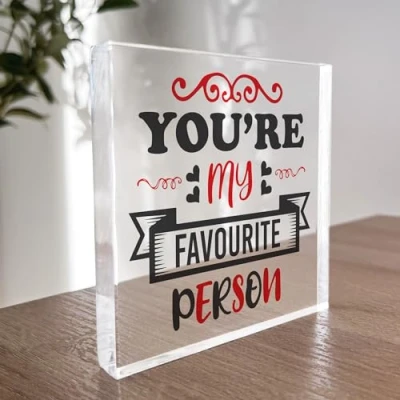 Image of Red Ocean Youre My Favourite Person Gift For Husband Wife Boyfriend Girlfriend Valentines Anniversary Him Her Keepsake