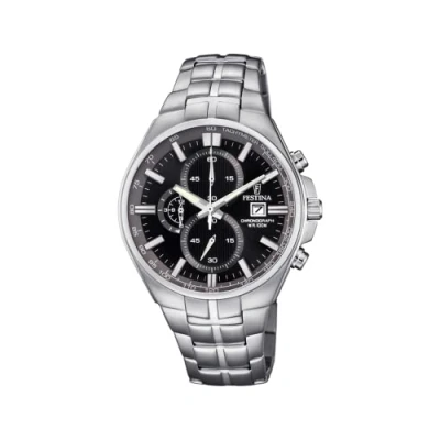 Image of Festina Mens Chronograph Quartz Connected Wrist Watch with Stainless Steel Strap F6862/4
