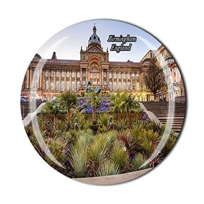 Image of Birmingham UK Fridge Magnet Crystal Tourist Souvenir Gift Collection Refrigerator Magnetic Sticker