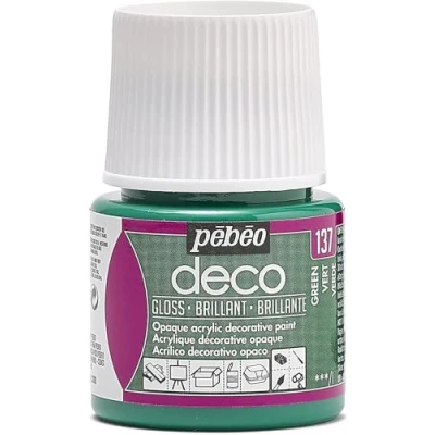 Image of Pebeo 45ml Deco Br, Acrylic, Green, 7 x 4.5 cm