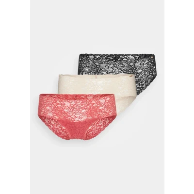 Image of Dorina LANA ECO 3 PACK Briefs, Women&#039;s, Size: 20, Coral/beige/black