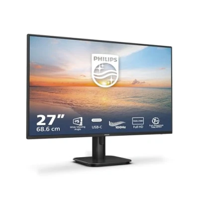 Image of PHILIPS 27E1N1300A 27 Inch FHD Monitor, 100Hz, IPS, 1ms, USB C Power delivery, Speakers, LowBlue Mode, FlickerFree (1920 x 1080, 250 cd/m², HDMI 1.4 / C)
