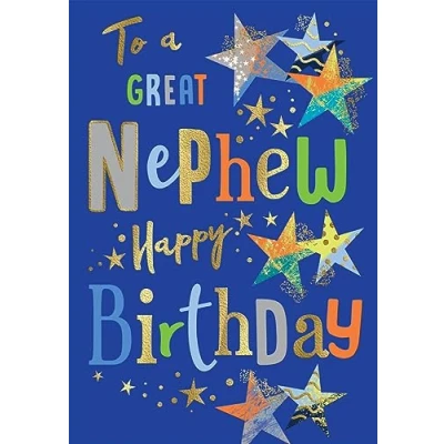 Image of Avant Garde Studios Birthday Card Nephew 9 x 6 inches
