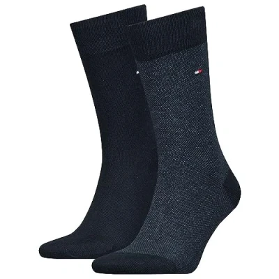 Image of Tommy Hilfiger 2 Pair Socks Birdseye 004 Blue Dark size 39 42