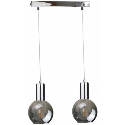 Image of Supra Bar Pendant Ceiling Light Silver, 50cm, 2x E27