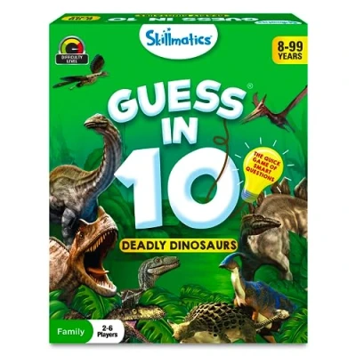 Image of Skillmatics Card Game Guess in 10 Dinosaurs, Stocking Stuffers, Perfect for Boys, Girls, Kids, and Families Who Love Toys, Board Games, Gifts Ages 8, 9, &amp; Up