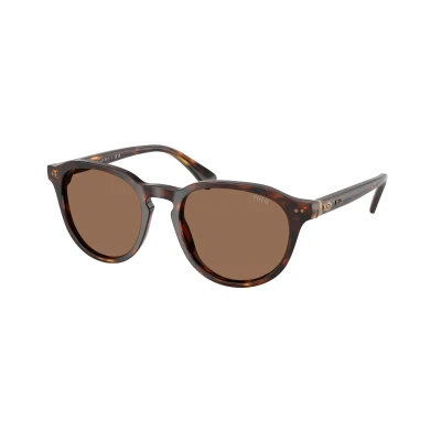 Image of Polo Ralph Lauren Unisex Sunglasses, Size: 52, Shiny brown tortoise