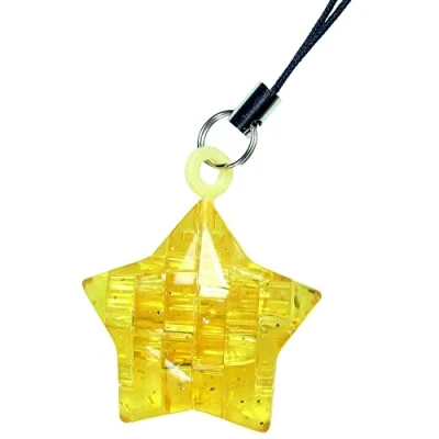 Image of HCM Kinzel 59196 Crystal, 3D Puzzle. Mini Star, Yellow
