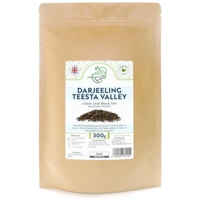 Image of Darjeeling Teesta Valley Premium First Flush FTGFOP1 Black Loose Leaf Tea (300g)