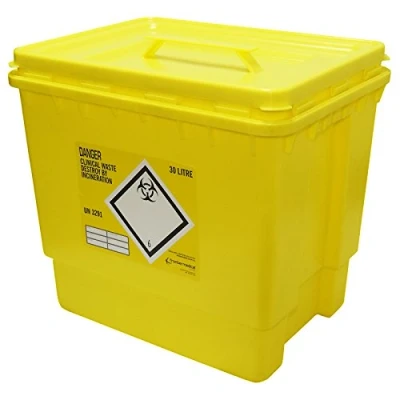 Image of Steroplast Sharps Biohazard Medical Clinical Tattoo Waste Bin Box Large 30 Litre 1