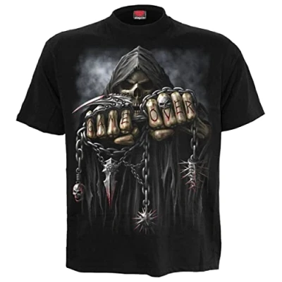 Image of Spiral Game Over T Shirt Black S