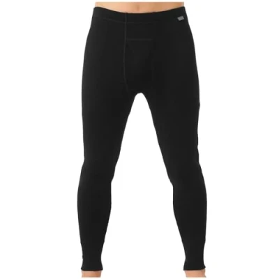 Image of MERIWOOL Mens Base Layer 100% Merino Wool Heavyweight 400g Thermal Pants Black