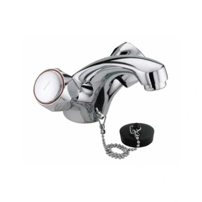 Image of Bristan VAC BASNW C MT Club Mono Basin Mixer without Waste and Metal Heads Chrome Plated