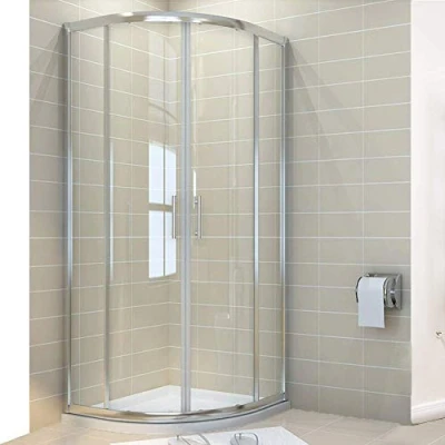 Image of ELEGANT Quadrant Shower Cubicle Enclosure Sliding Door 6mm Tempered Glass 800 x mm