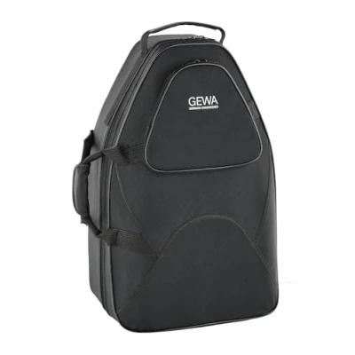 Image of GEWA French horn case Symphony for with detachable bell, nylon fabric, fibreglass core, incl. backpack straps, individually adjustable interior, accessory and music pocket, black