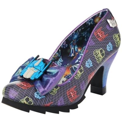 Image of Irregular Choice 80s Baby Heels, Black Multi UK 6 (EUR 39)