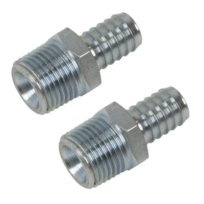 Image of Sealey PCL Screwed Tailpiece Male 1/2&quot;BSPT 1/2&quot; Hose Pack of 2