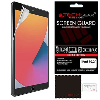 Image of TECHGEAR Screen Protector for iPad 10.2&quot; 2021/2020 / 2019, CLEAR Guard Covers Compatible with New Apple 9th 8th 7th Generation 2019