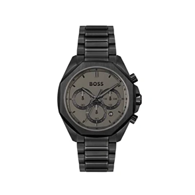 Image of BOSS Chronograph Quartz Watch for Men with Black Stainless Steel Bracelet 1514016