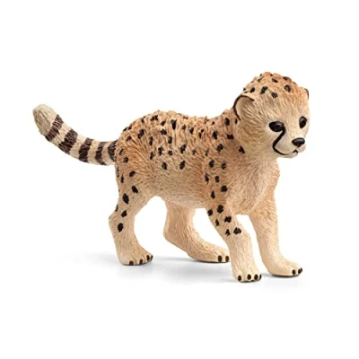 Image of SCHLEICH 14866 Cheetah Baby Wild Life Toy Figurine for children aged 3 8 Years, Black