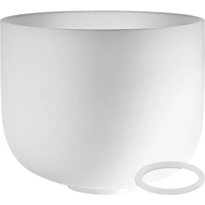 Image of Sonic Energy Crystal Singing Bowl 11“ Heart Chakra 432 Hz Tuning, Note F4 For Meditation, Yoga, Sound Healing Silicone Ring included (CSB11F)