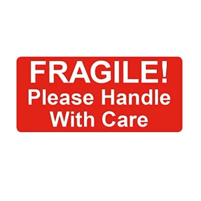 Image of Fragile Please Handle with Care Small Packing Sticky Labels/Stickers (200 Labels Sample Pack)
