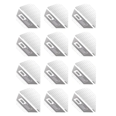 Image of RED DRAGON Hardcore XT White and Silver RD Logo Extra Thick Standard Dart Flights 4 sets Per Pack (12 in total)
