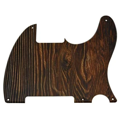 Image of KAISH 5 Hole 3D Printed Tele Style Blank Guitar Plastic Pickguard TL Scratch Plate for Esquire Telecaster/Tele Wood Pattern