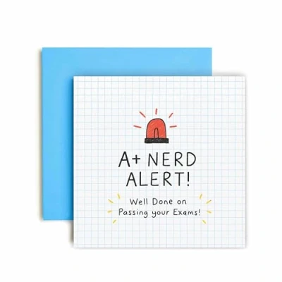 Image of Huxters Exam congratulations Card You passed Your Exams Well Done Cards You&#039;re an A Plus Human (A Nerd)