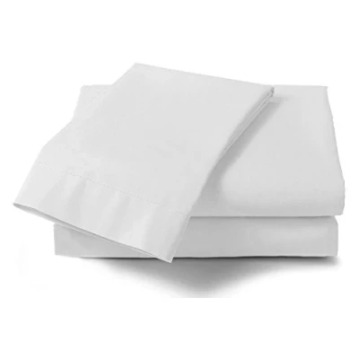Image of Just Contempo Plain Percale Fitted Sheet, Single, White