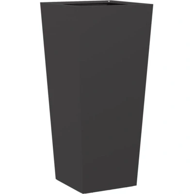 Image of vidaXL Garden Planter Black 35x35x75 cm Steel