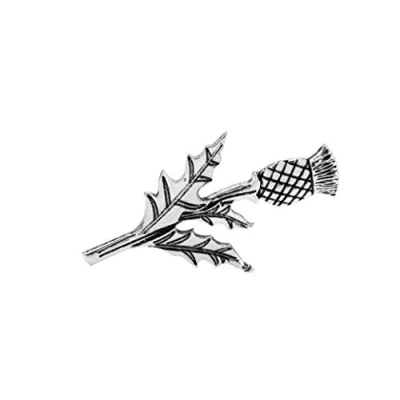 Image of Scotland Scottish Silver Single Thistle Cosplay Metal Pin Badge Decorative Brooch